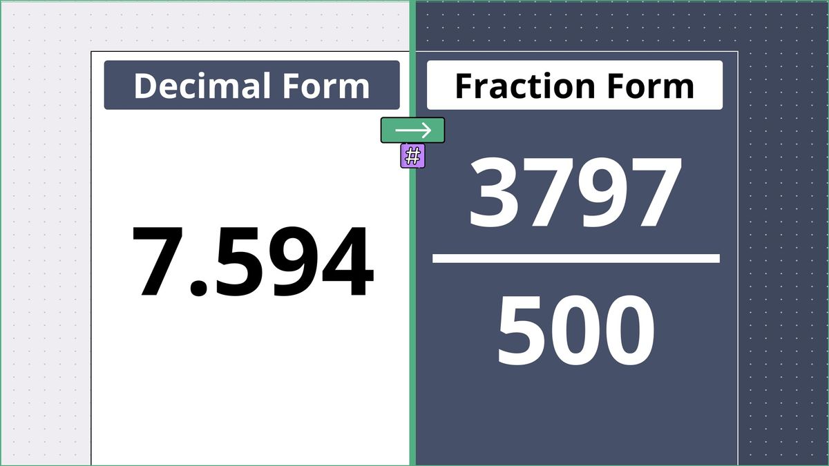 7.594 as a fraction - displayed side-by-side
