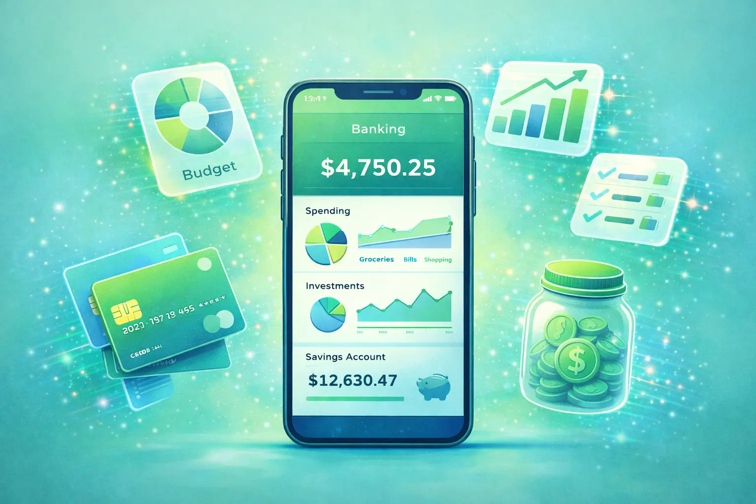 AI personal finance tools shown inside a mobile app