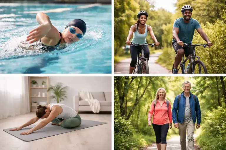 Low-impact exercise montage